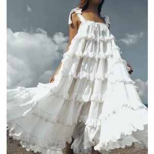 Innika Choo White Iva Biigdress Dress NWT size free size one fits all